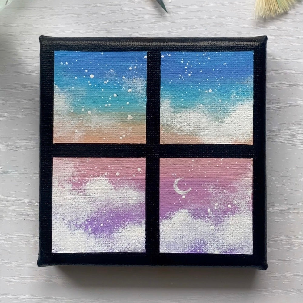 Pastel Sky & Dreamy Clouds Acrylic Painting
