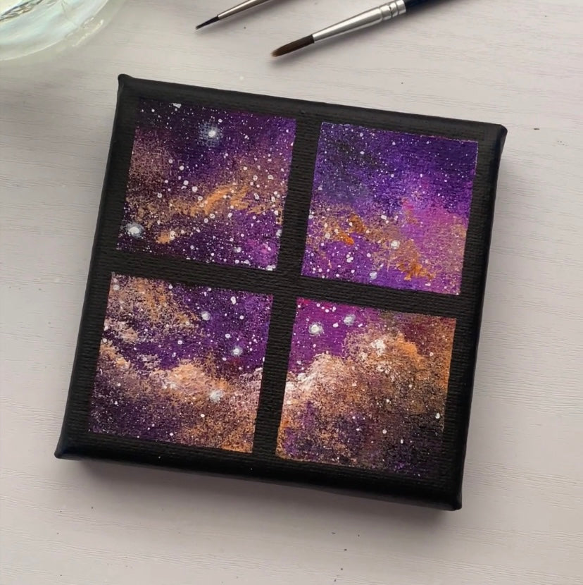 Window Galaxy - Mini Acrylic Painting