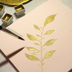 
                  
                    Olive Gold Sparkle Half Pan Watercolour
                  
                